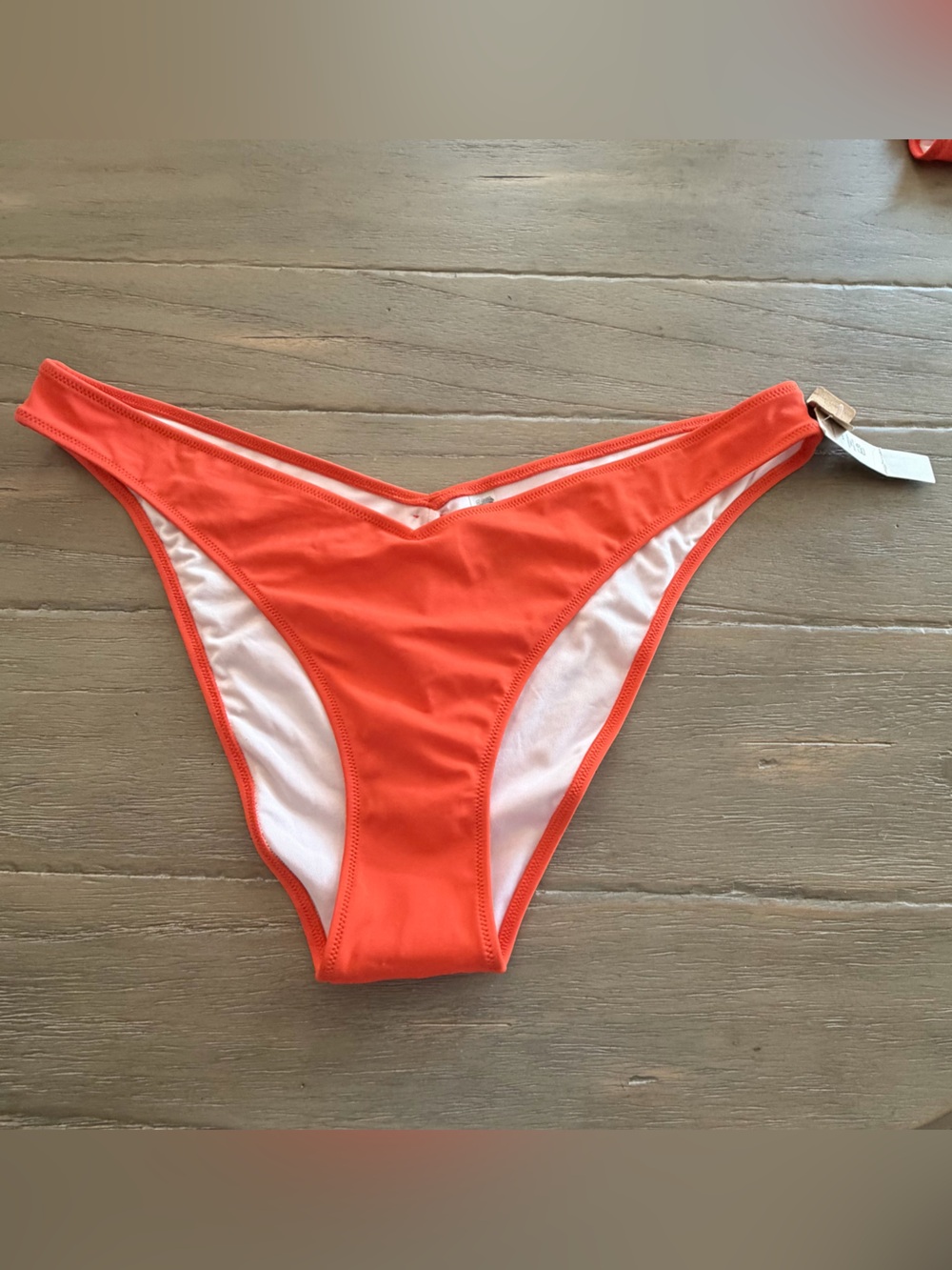 Pink Victorias Secret Orange High Cut Cheeky V-Front Bikini Bottom